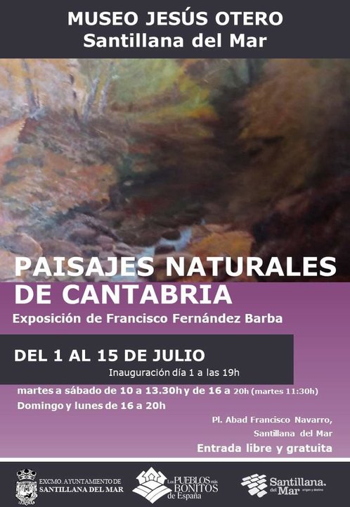 Cartel 'Paisajes naturales de Cantabria'