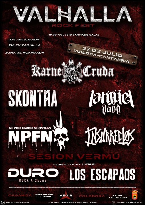 Cartel concierto rock