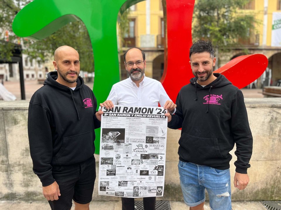 Roberto Odriozola, José Luis Urraca y Jesús Hoyos