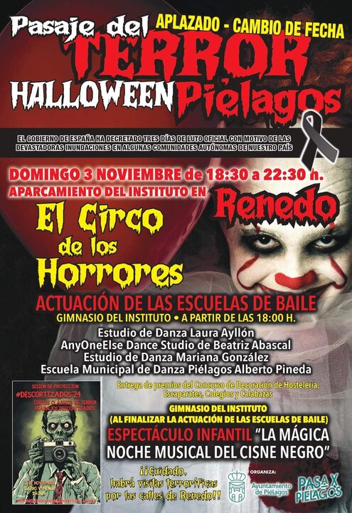 CARTEL NUEVA FECHA HALLOWEEN 2024 AYTO PIÉLAGOS