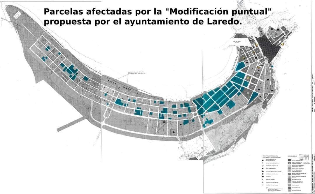 parcelas afectas por la modificación urbanística