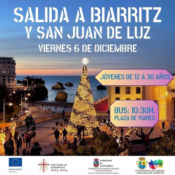 Cartel Viaje a Biarritz y a San Juan de Luz