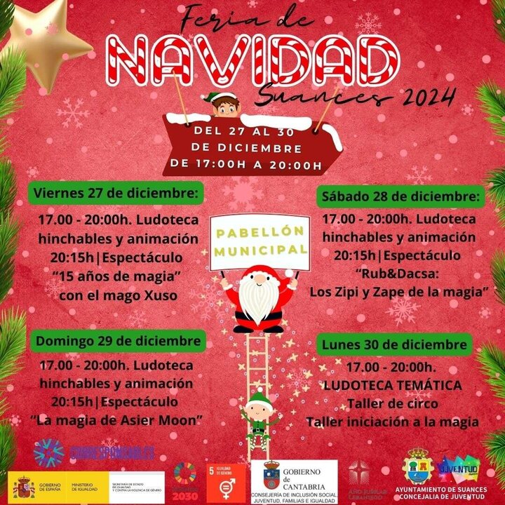 Cartel Feria de Navidad Suances 2024