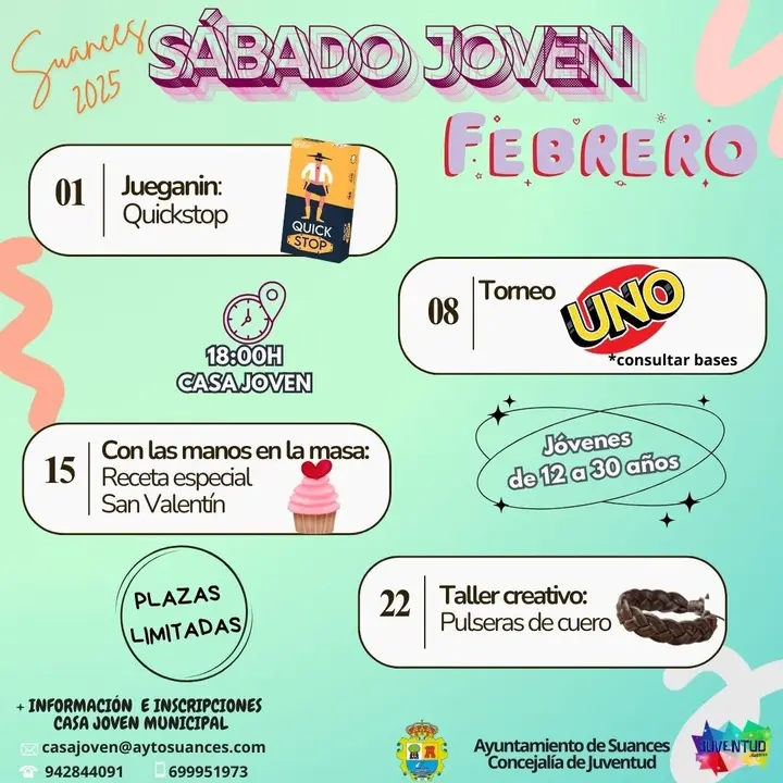 Cartel Sábado Joven Febrero